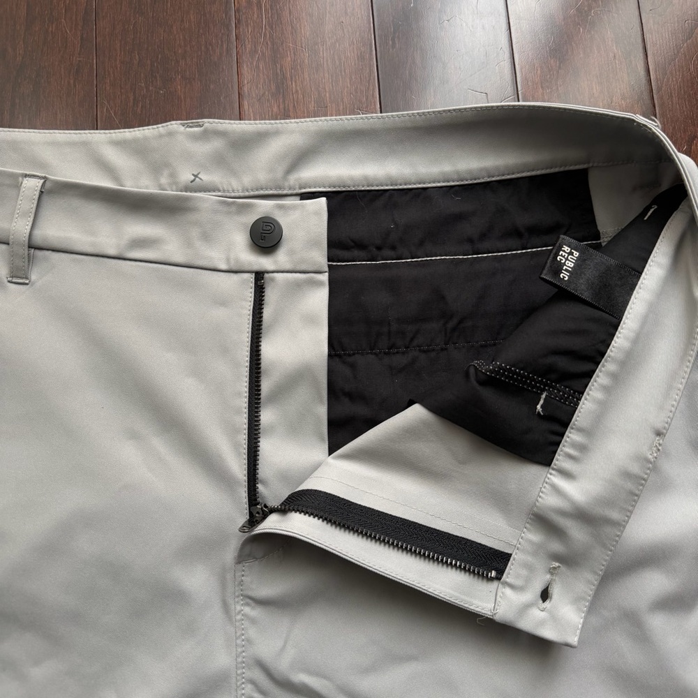 Public Rec Men's Dealmaker Chino+ Pants Size 36x32 Gray Travel Golf Work Casual - Picture 5 of 13